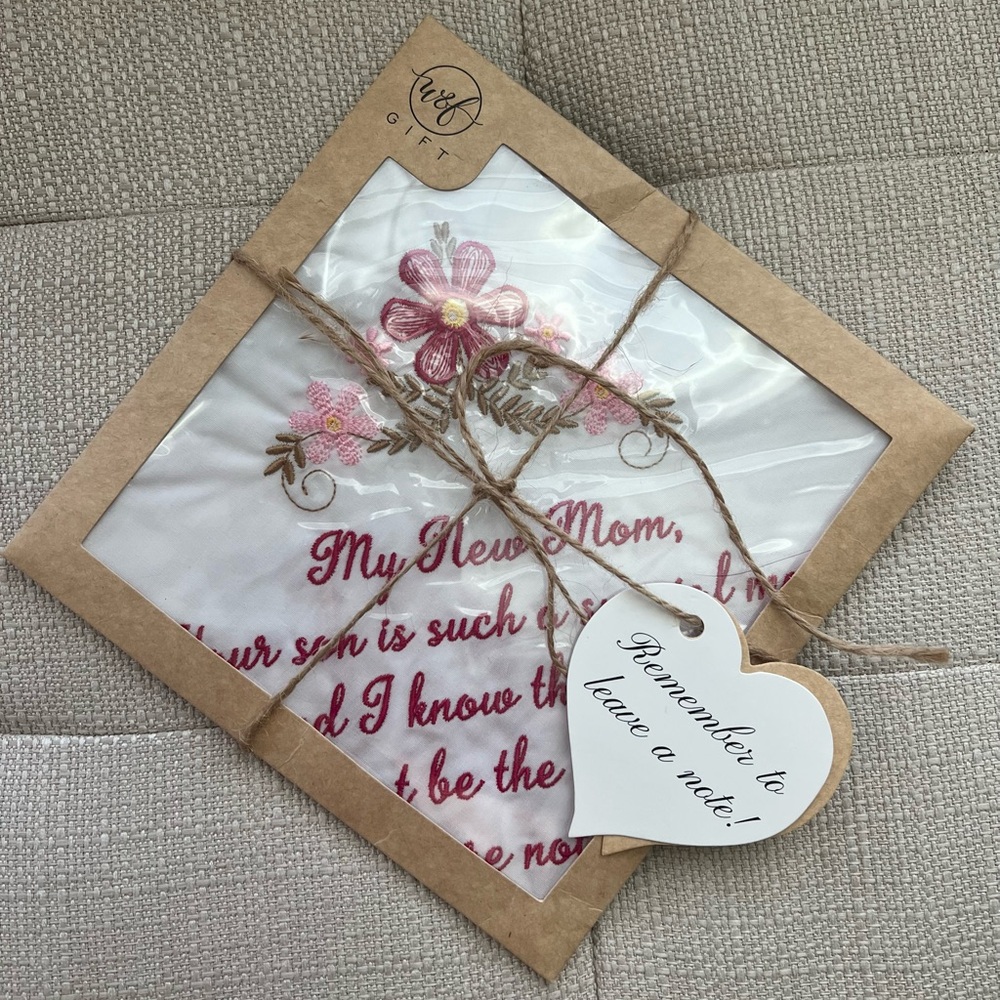 New Embroidered Handkerchief – Gift for Future Mother-in-Law